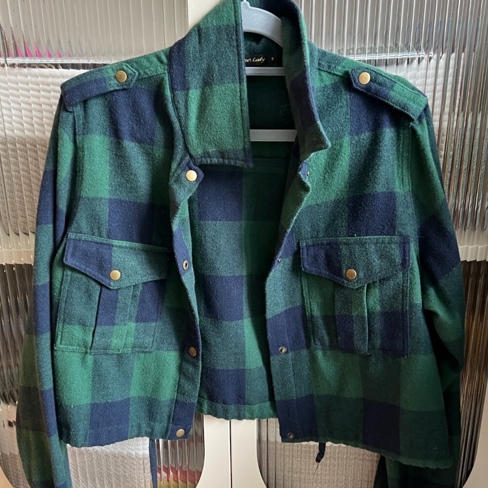 Flannel Crop Top